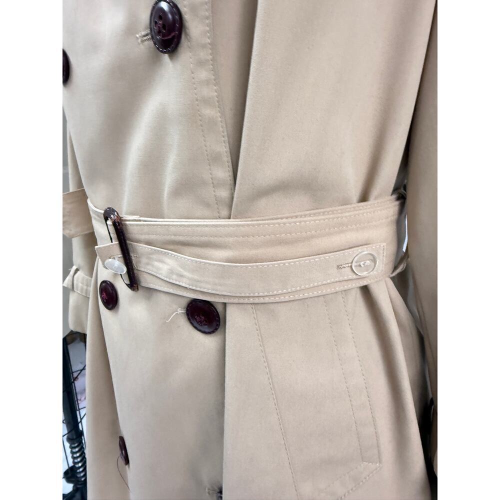 70s VTG Etienne Aigner Trench Coat Double Breasted Fully Lined Belted  Womens L - Picture 12 of 16
